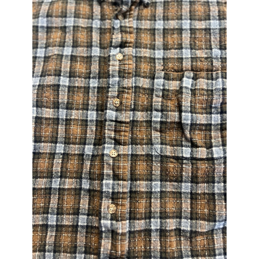Pendleton Mens Wool Plaid Casual Button Down Shirt XL Brown Gray EUC - Picture 6 of 12